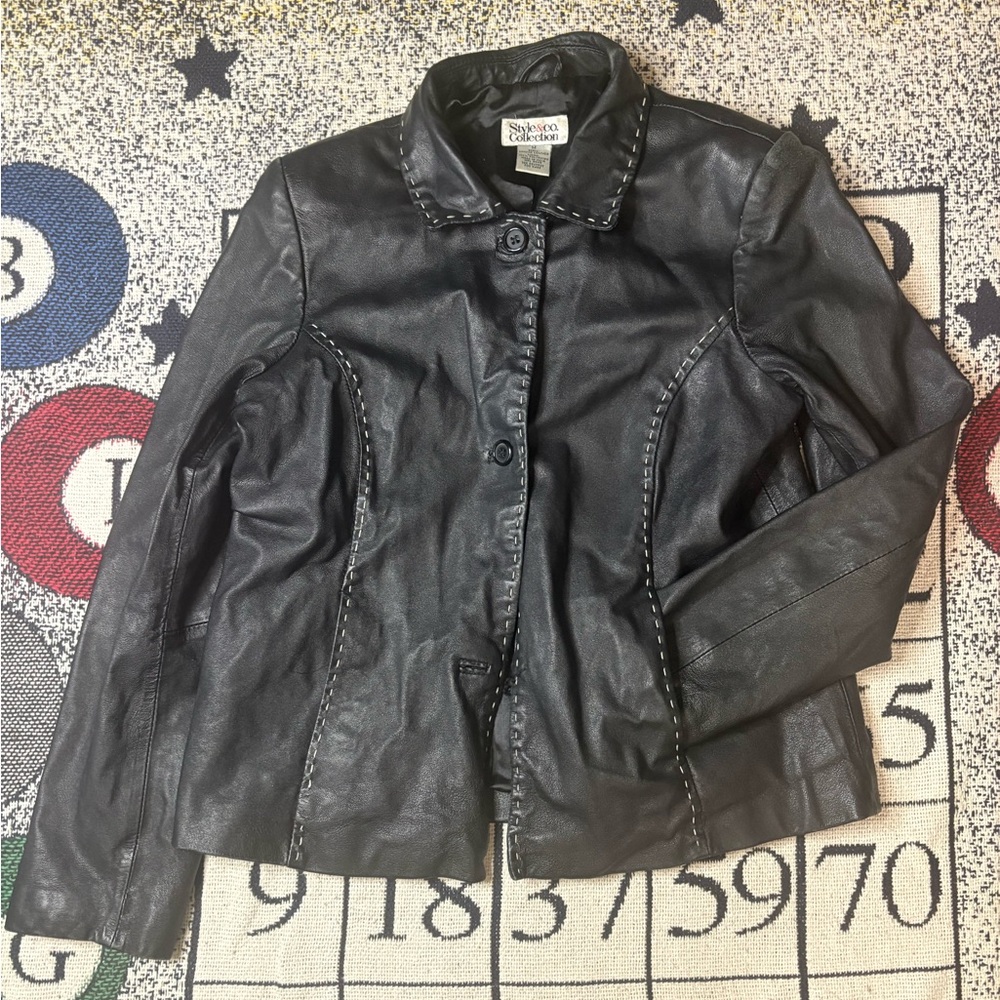 Style & Co. Women’s Leather Jacket size Medium